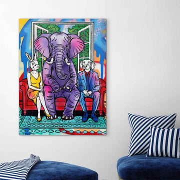Lets Talk About the Elephant in the Room (Original Painting)