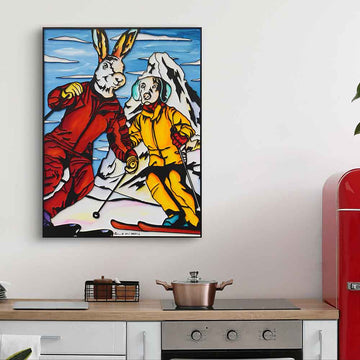 Life Is Skiing (Original Painting)