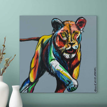 Lioness At Night (Original Painting)