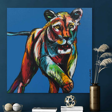 Lioness Is Ready (Original Painting)