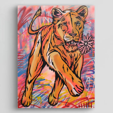 Lioness Looks Pretty (Original Painting)