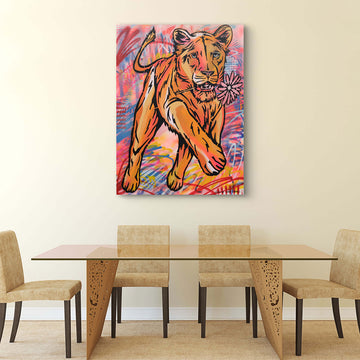 Lioness Looks Pretty (Original Painting)