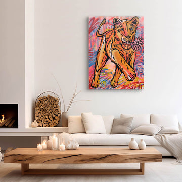 Lioness Looks Pretty (Original Painting)