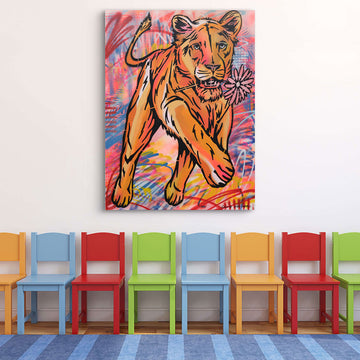 Lioness Looks Pretty (Original Painting)