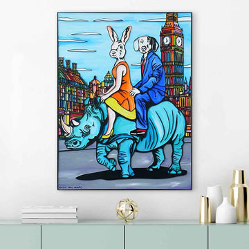 London Rhino (Original Painting)