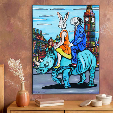 London Rhino (Original Painting)