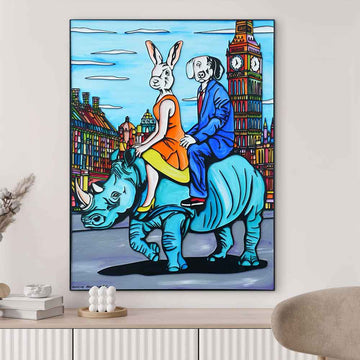 London Rhino (Original Painting)
