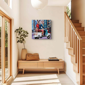 London Vespa Lovers (Original Painting)