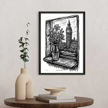 London Through the Window (Giclee Canvas Print)