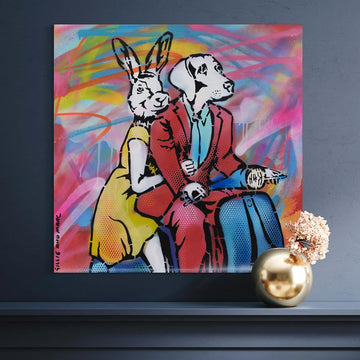 Love Our Vespa Time (Original Painting)