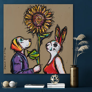 Love and Sunflowers (Original Painting)