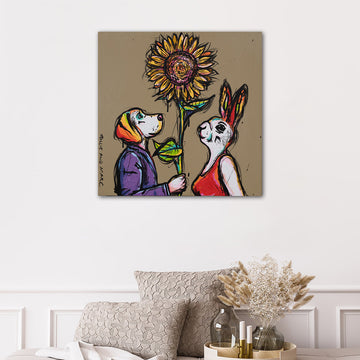 Love and Sunflowers (Original Painting)