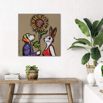 Love and Sunflowers (Original Painting)