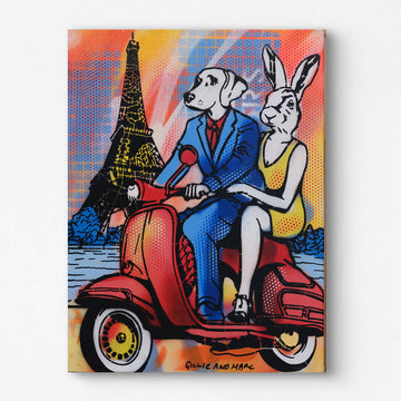 Lovely Days in Paris (Original Painting)