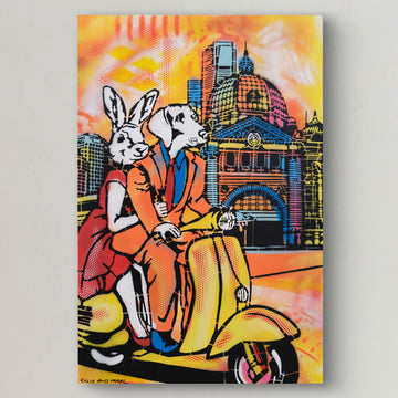 Melbourne Riding Fast (Original Painting)