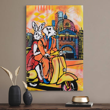 Melbourne Riding Fast (Original Painting)
