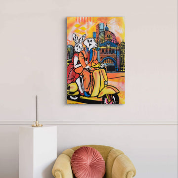 Melbourne Riding Fast (Original Painting)