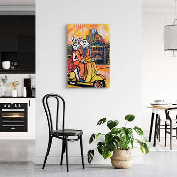 Melbourne Riding Fast (Original Painting)