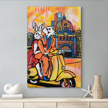 Melbourne Riding Fast (Original Painting)