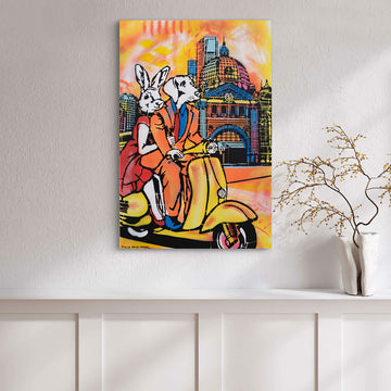 Melbourne Riding Fast (Original Painting)