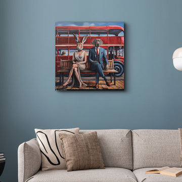 Meeting at The Bus Stop (Original Painting)