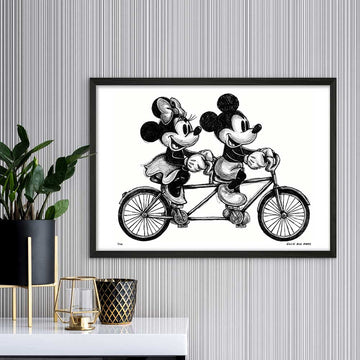 Mickey and Minnie on the Ride of a Lifetime (Giclee Canvas Print)