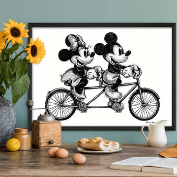Mickey and Minnie on the Ride of a Lifetime (Giclee Canvas Print)