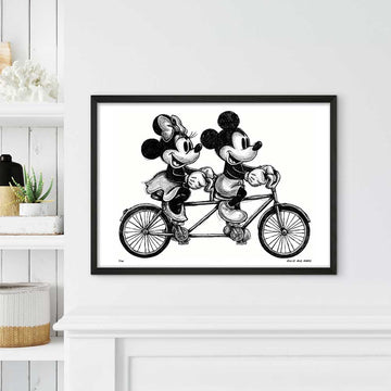 Mickey and Minnie on the Ride of a Lifetime (Giclee Canvas Print)