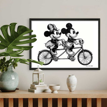 Mickey and Minnie on the Ride of a Lifetime (Giclee Canvas Print)