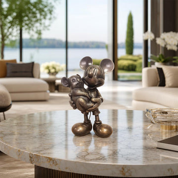 Mickey Loves Koalas (Bronze Sculpture, Miniature Collection)