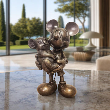 Mickey Loves Koalas (Bronze Sculpture, Miniature Collection)