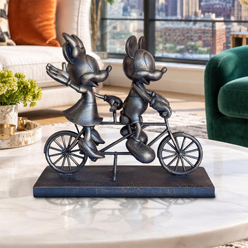 Mickey and Minnie Go Around the World with Love (Bronze Sculpture, Miniature Collection)