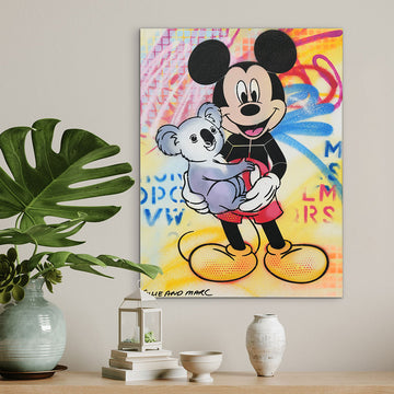Mickey Loves Koalas (Original Painting)