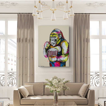 Movie Night Chimp – The Gorilla (Original Painting)