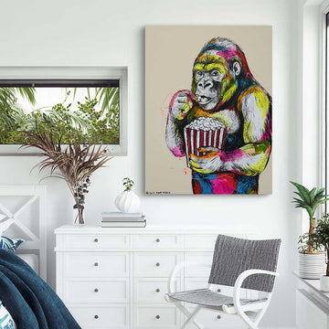 Movie Night Chimp – The Gorilla (Original Painting)