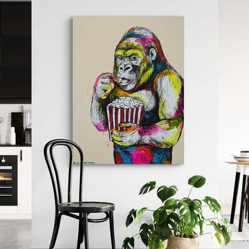 Movie Night Chimp – The Gorilla (Original Painting)