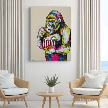 Movie Night Chimp – The Gorilla (Original Painting)