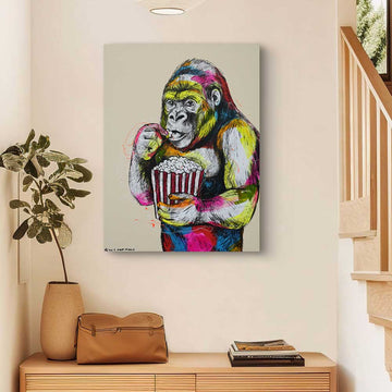 Movie Night Chimp – The Gorilla (Original Painting)