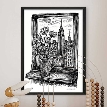 New York Through the Window (Giclee Canvas Print)