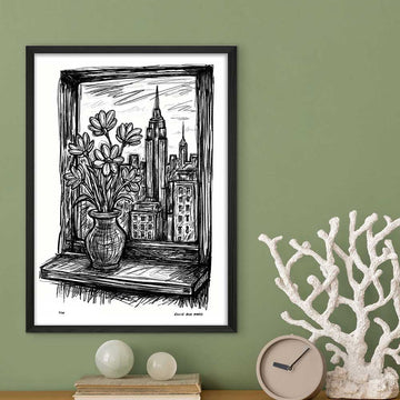 New York Through the Window (Giclee Canvas Print)