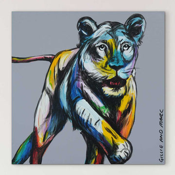 Night Lioness (Original Painting)
