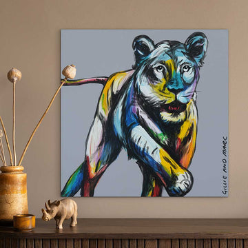 Night Lioness (Original Painting)