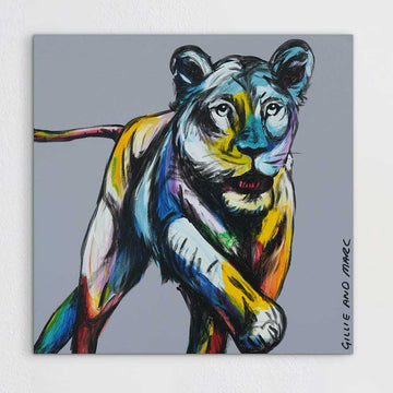 Night Lioness (Original Painting)