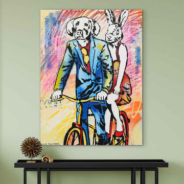 On Their Bikes, Always (Original Painting)