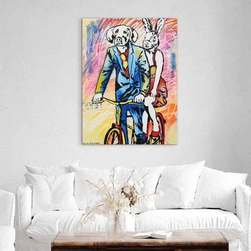 On Their Bikes, Always (Original Painting)