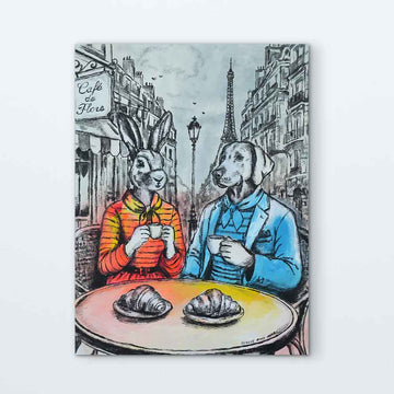 Our Café in Saint-Germain (Original Painting)