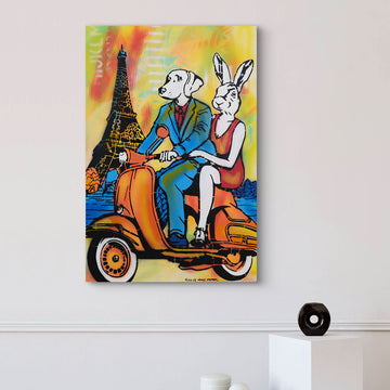 Paris in the Fast Lane (Original Painting)