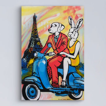 Paris Lovers Forever (Original Painting)