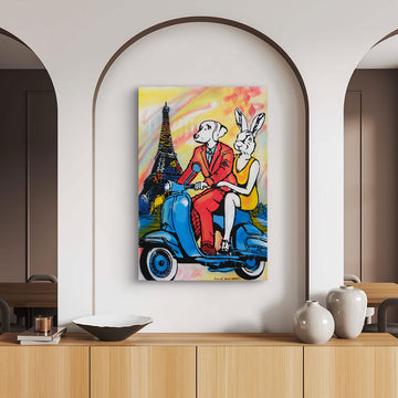 Paris Lovers Forever (Original Painting)