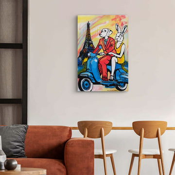Paris Lovers Forever (Original Painting)